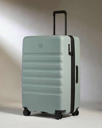 Antler Large Suitcase In Mist Blue - Icon Stripe