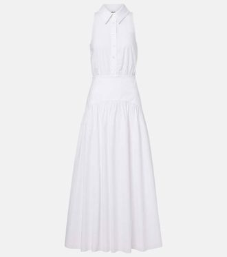 Staud Romy cotton poplin midi dress
