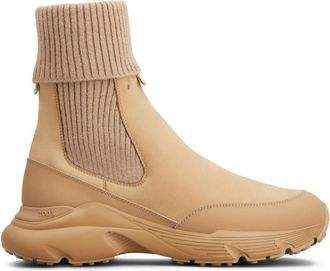 Tod's Beige Instaplaarzen Dikke Zool - Dames - Winterlaarzen - Beige - 38 EU - Schoenen
