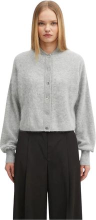 Sportmax Ercole Cardigan - Dames - Cashmere truien - Grijs - L - Kasjmier - Truien & Vesten