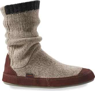 Acorn Mens Slouch Boot Slipper, Grey Ragg Wool, Large/10.5-11.5 B US