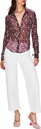 Paris Georgia Sheer Silk Shirt In Italian Floral