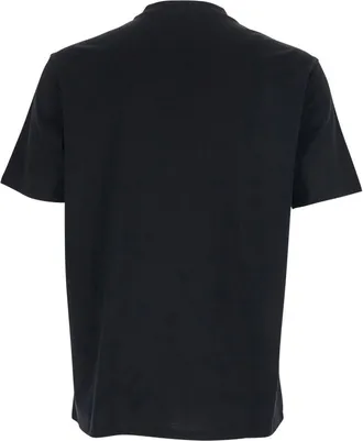 Emporio Armani Logo-Embroidered Cotton T-Shirt - Black
