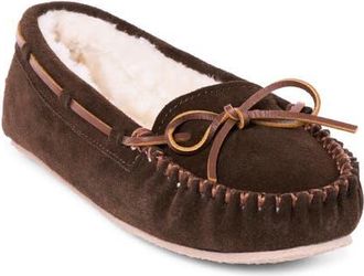 Minnetonka Cally Slipper in Chocolate Suede at Nordstrom, Size 10