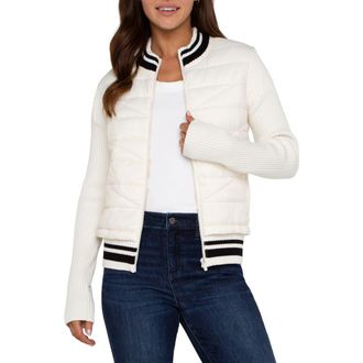 Liverpool L.A. Quilted Front Jacket in Porcelain at Nordstrom Rack, Size Small