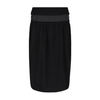 Maison Margiela Midi Skirts, female, Black, 2XS, Black Pencil Midi Skirt