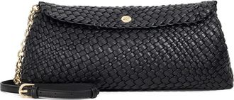 Dune London Encourage Us Woven Faux Leather Clutch in Black at Nordstrom
