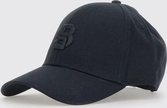 HUGO BOSS Mens Zed Double B Monogram Cotton Baseball Cap, Black