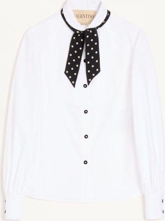 Valentino Camicia In Cotton Popeline Donna BIANCO 36