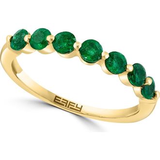 Effy 14K Yellow Gold Emerald Ring in Green at Nordstrom Rack, Size 7