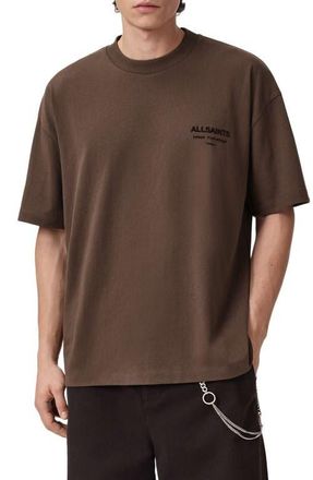 AllSaints Xander Crewneck T-Shirt in Bitter Brown at Nordstrom, Size Xx-Large