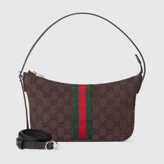 Gucci Lunetta Small Crossbody Bag, Brown, GG Canvas