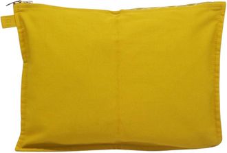 Hermès Bora Bora Yellow Canvas Clutch Bag (Pre-Owned)