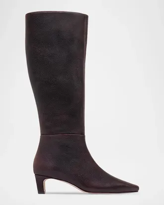 Bernardo 50mm Eliza Leather Knee-High Boots