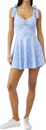 Beach Riot Pixie Tennis Mini Dress In Sky Blue Floral