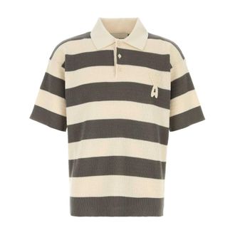 Ami Polo Shirts, male, Multicolor, Size: M Embroidered Cotton Polo Shirt