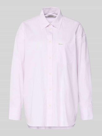 Guess Oversized Hemdbluse mit Brusttasche in Rosa, Größe XL