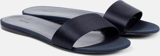 The Row Combo satin slides