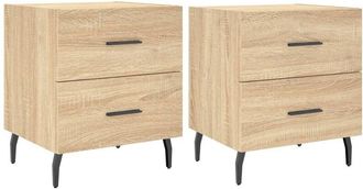 vidaXL Vidaxl - Bedside Cabinets 2 pcs Sonoma Oak 40x35x47.5 cm Engineered Wood