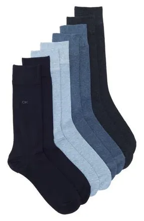 Calvin Klein 4-Pack Knit Dress Socks in Denim Heather at Nordstrom Rack