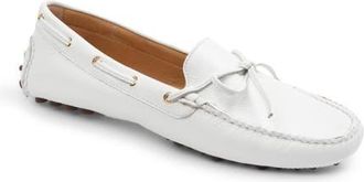 Patricia Green Henley Boat Shoe in White Leather at Nordstrom, Size 7.5