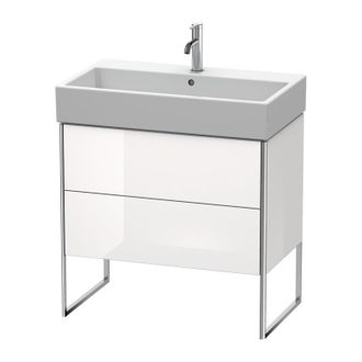 Duravit Duravit Xsquare Vanity Unit Vertical 78,4x 46,0 Cm, 2 Cajones, Para Lavabo Vero Air 235080, Color (frente/cuerpo): Laca De Alto Brillo Stone Blue - Xs