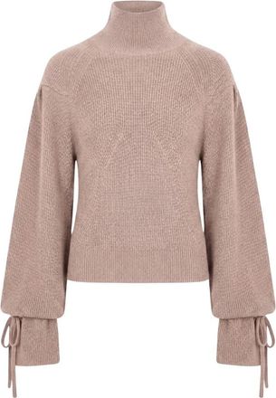 Ulla Johnson Camille Knit Turtleneck - Dames - Coltruien - Beige - L - Wol - Truien & Vesten