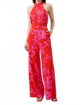 Sugarlips The After Hours Bloom Jumpsuit In Red Pink Combo