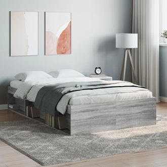 Berkfield Home Bed Frame Grey Sonoma 120x190 cm Small Double