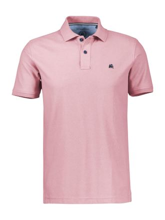 Lerros Poloshirt LERROS, Herren, Gr. XXL, vivid rose, Single Jersey, Obermaterial: 60% Baumwolle, 40% Polyester, unifarben, normal h&uuml;ftbedeckend, Rundhals, S