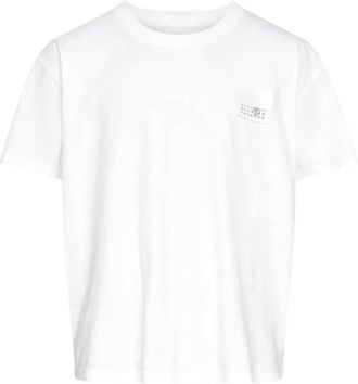 Maison Margiela Numbers Logo T-Shirt - Heren - T-shirts - Wit - XL - Katoen - Tops