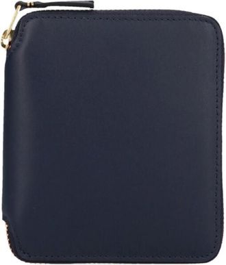 Comme Des Garçons Accessoires, Heren, Blauw, ONE Size, Leer, Arecalf Sa 2100 Wallet