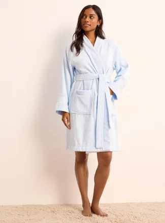 Lauren Ralph Lauren Womens Cable cuffs boucl&eacute; terry robe