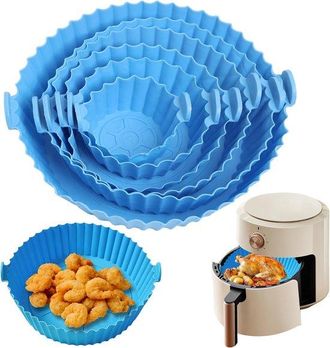 OEM Juego De 6 Tapetes De Silicona Reutilizables Para Hornear, Ideales Para Freidoras De Aire
