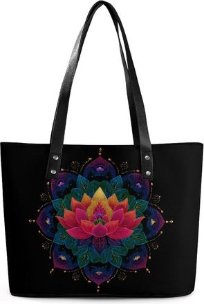 Generic Colorful Mandala Tote Bags for Women Cute Shoulder Purses Handbags