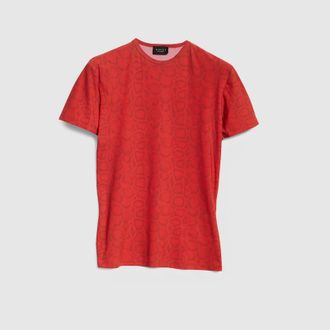 Gucci Printed Stretch Jersey T-shirt, Size XL, Red, Ready-to-wear