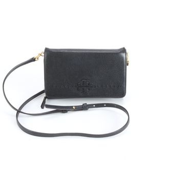 Tory Burch Black Leather Coin Purse/Coin Case (Pre-Owned)