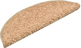 vidaXL Stair Mats 15 pcs 56x17x3 cm Gold Half Round Vidaxl