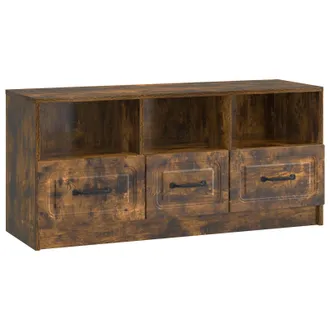 vidaXL Mueble De Tv Con Caj&oacute;n Roble Ahumado 102 X 34,5 X 47 Cm Vidaxl