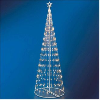 Trade Shop Albero Di Natale Luminoso Bianco Caldo 394 Led 300cm Decorazione Per Esterno - - Trade Shop Traesio
