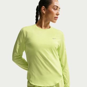 Nike Womens Swift Dri-FIT Mid-Rise 2.5 Brief-Lined Running Shorts in Yellow | HQ0638-736