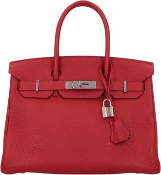 Herm&egrave;s Herm&egrave;s Birkin 30 cm Togo Rouge Vif Palladium Hardware