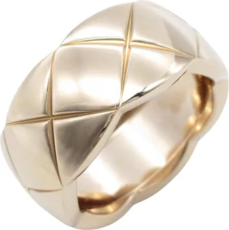 Chanel Gold Pink Gold (18K) Band Ring (Pre-Owned)