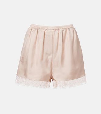 R&oacute;he R&oacute;he Lace-trimmed silk shorts