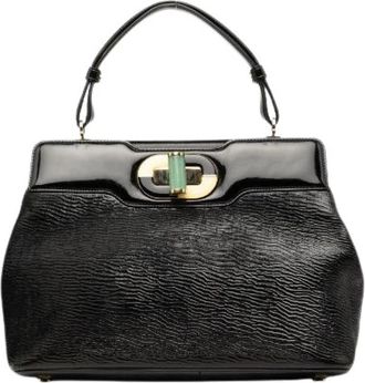 Bulgari Pre-owned Isabella Rossellini Leren Handtas - Dames - Vintage Handtas - Zwart - ONE Size - Leer - Vintage