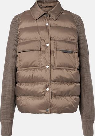 Brunello Cucinelli Piumino con lana, cashmere e seta
