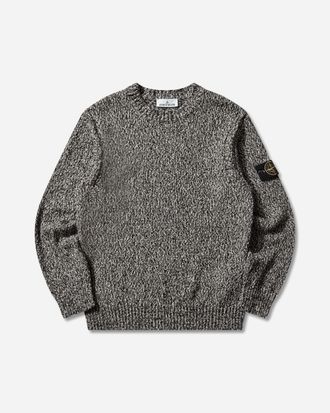 Stone Island Men s Speckled Cotton Sweater Black