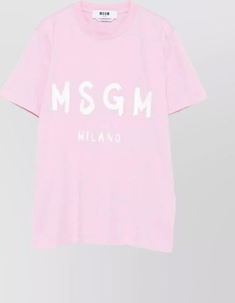 Msgm logo print cotton t-shirt