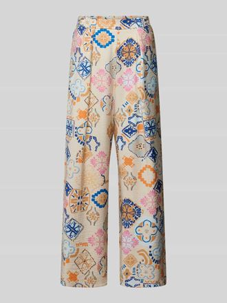 Ichi Wide Fit Stoffhose aus Viskose-Mix Modell Lancie in Offwhite, Gr&ouml;&szlig;e 34