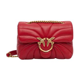Pinko Pinko - Love Puff Mini - Dames - Tassen - Rood - Maat: ONE Size Katoen